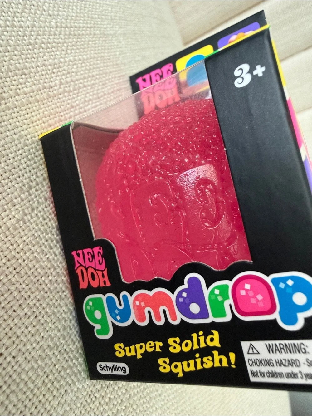 NEW* NeeDoh GUMDROP Schylling PINK squishy squish NIB Nee Doh